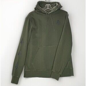 Volcom Hoodie Mens M Stone Stacker Forest Green Sweatshirt Gym Hiking Outdoor